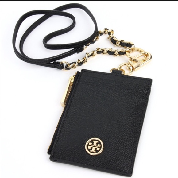 ★ブティックモデル★TORY BURCH ROBINSON LANYARD CARD CASE TORY BURCH ROBINSON LANYARD LUGGAGE SAFFIANO LEATHER ID